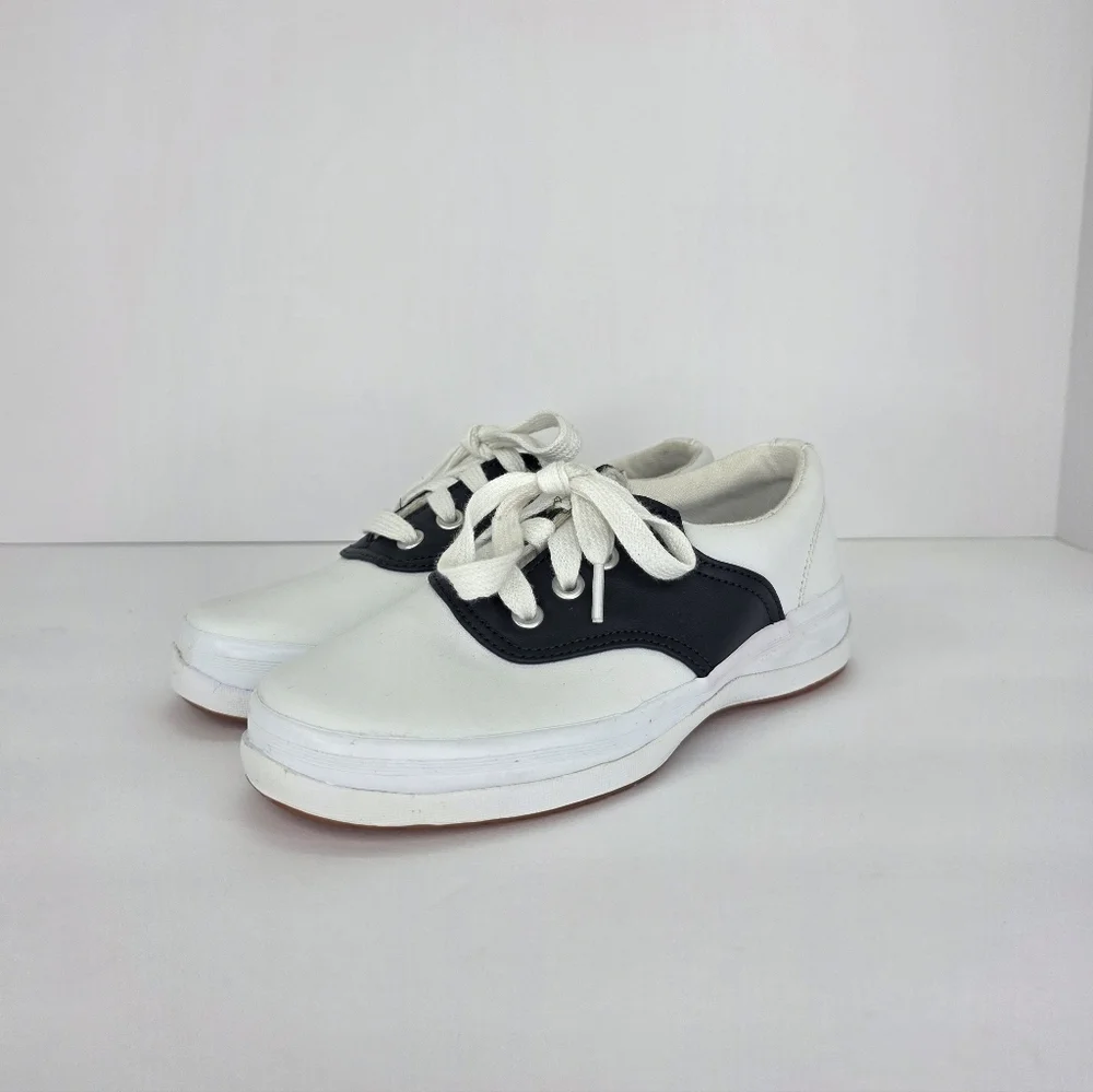Keds Kid's School Days II Lace-up Saddle Shoe Uniform Oxford Leather Size 12.5M